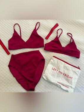 Left On Friday Pepper Bikini Set M- Hi Hi Bottoms, Sunday Top &Sweet Victory Top